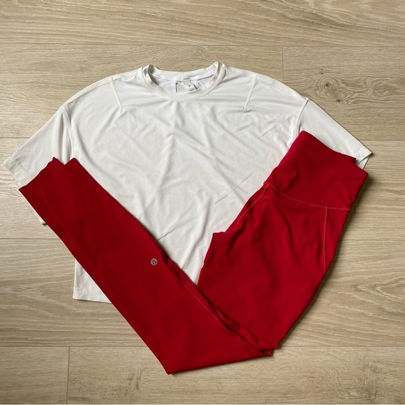 Lululemon Base Pace Tights 4 with Abrasion-Resistant Training T-Shirt 2 - Picture 2 of 15